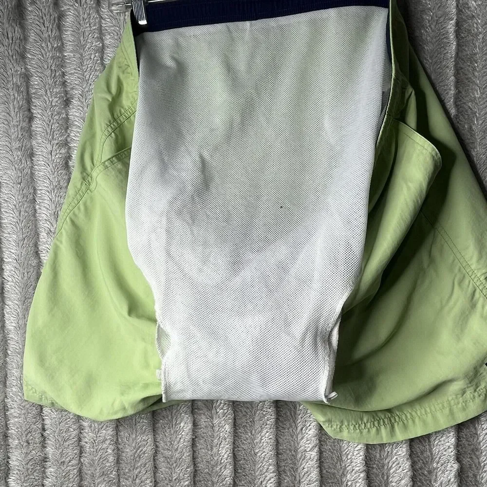 LL Bean Men's Classic Supplex Nylon Board Shorts Lined Large‎ Green Pocketed